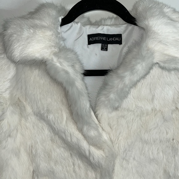 Adrienne Landau Kids sz 14/16 Rabbit Fur Coat - Picture 3 of 9